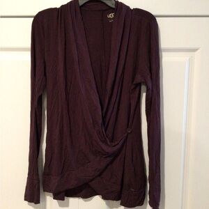 UGG Deep Purple Long Sleeve Wrap Blouse